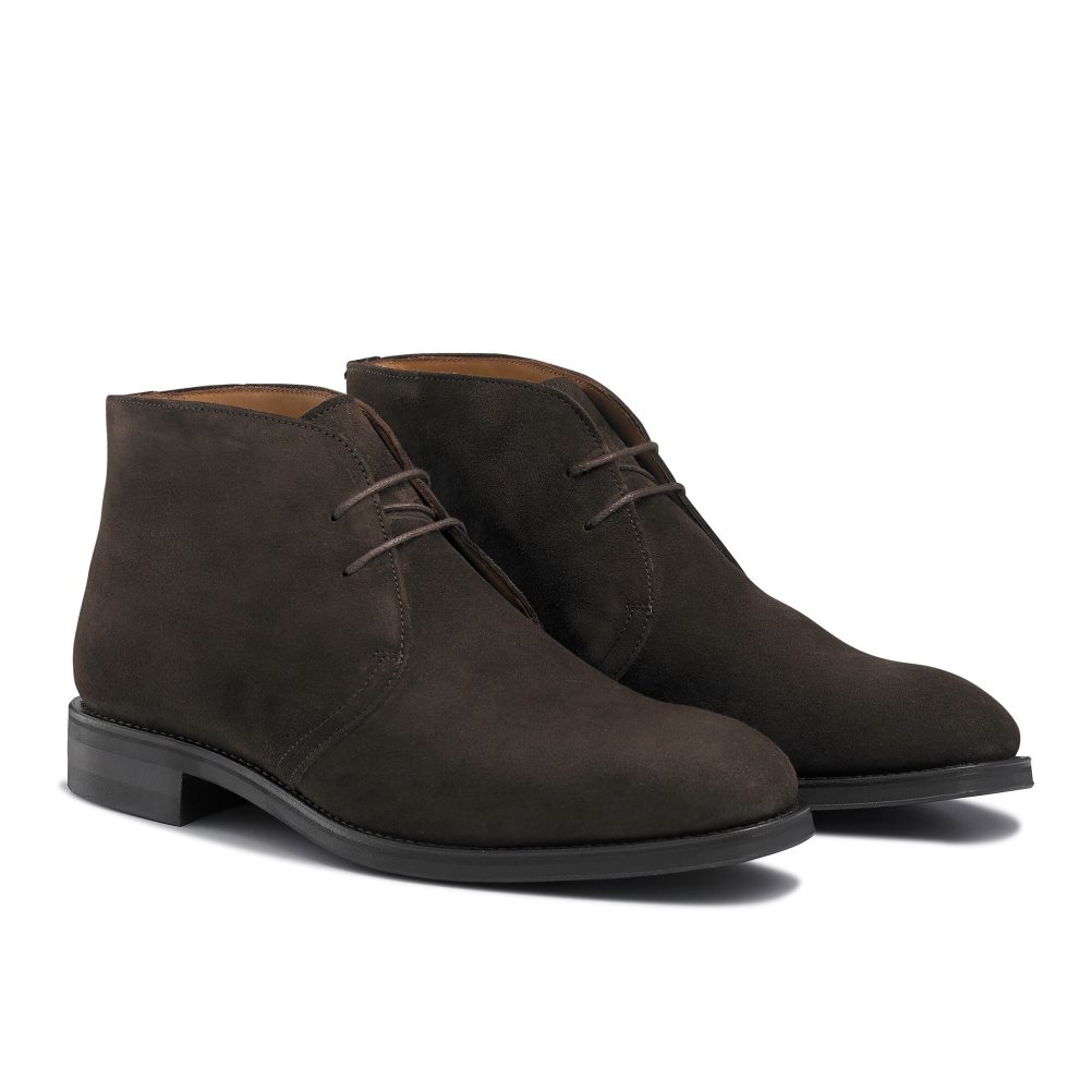 Russell & Bromley Jermyn Laced Ökenboots Herr Choklad | YWDUF-3547