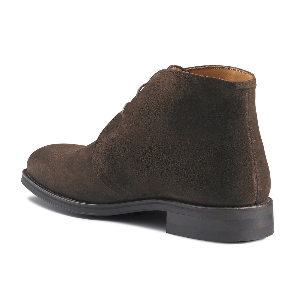 Russell & Bromley Jermyn Laced Ökenboots Herr Choklad | YWDUF-3547