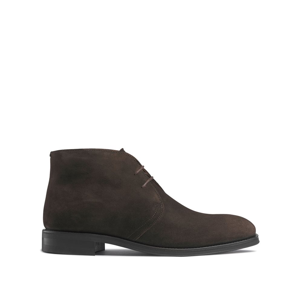 Russell & Bromley Jermyn Laced Ökenboots Herr Choklad | YWDUF-3547