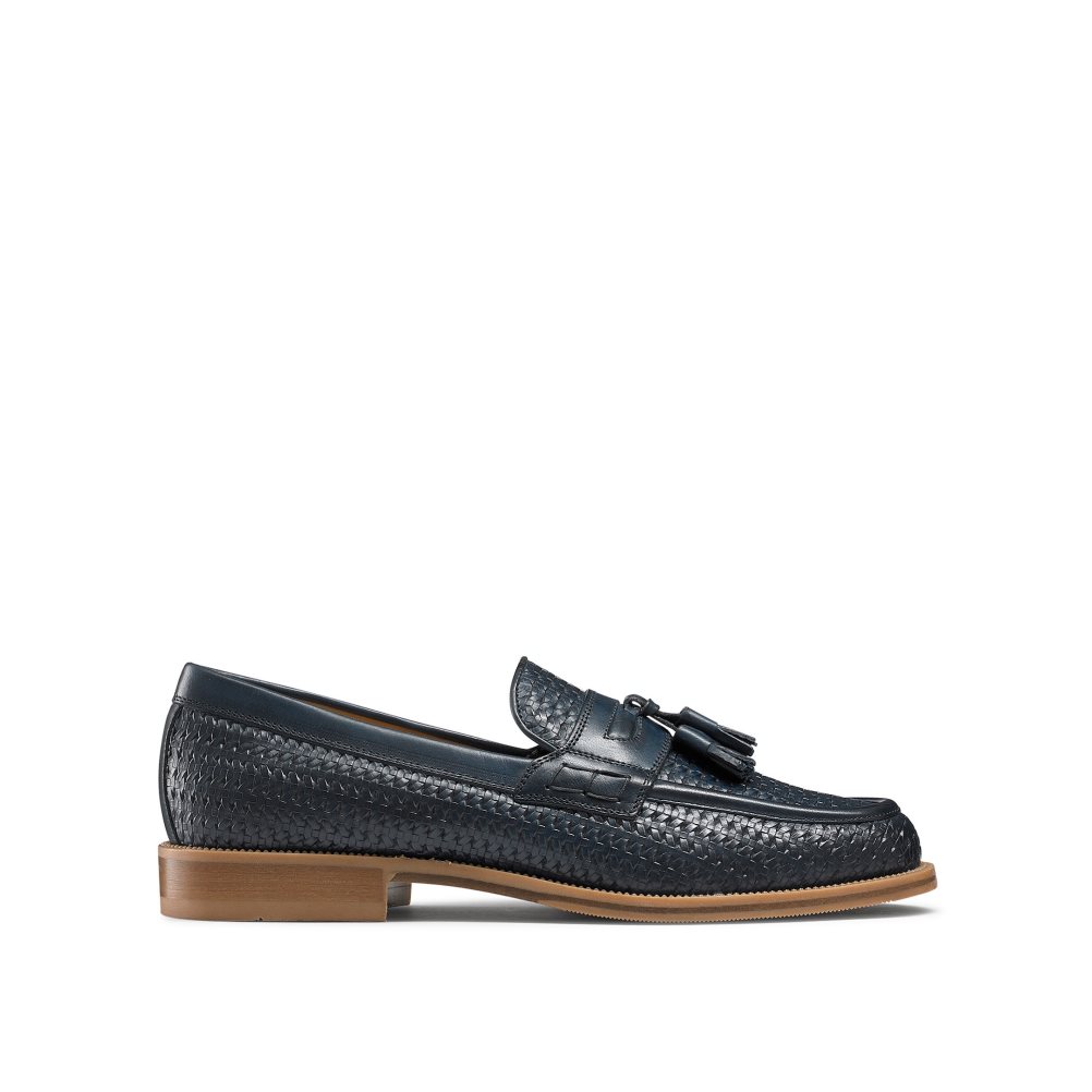 Russell & Bromley Keeble 4 Tassel College Formella Skor Herr Marinblå | CBXUY-1769