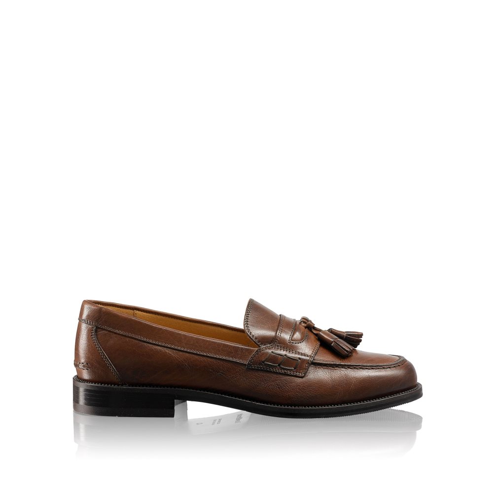 Russell & Bromley Keeble 4 Tassel College Formella Skor Herr Mörkbruna | JHWEB-8352