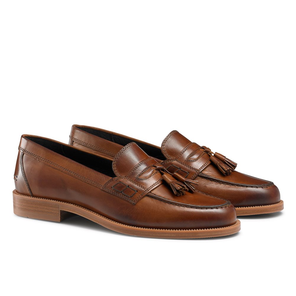 Russell & Bromley Keeble 4 Tassel College Formella Skor Herr Bruna | KEMTU-7635