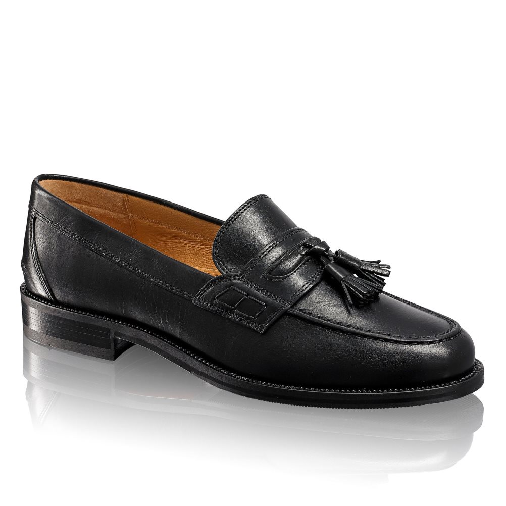 Russell & Bromley Keeble 4 Tassel College Formella Skor Herr Svarta | UOZSL-0468