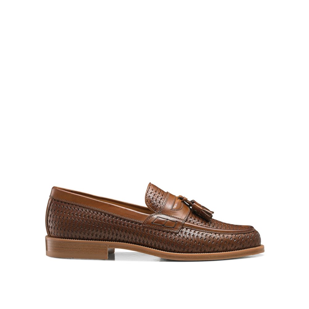 Russell & Bromley Keeble 4 Tassel College Formella Skor Herr Bruna | XAKOT-0521