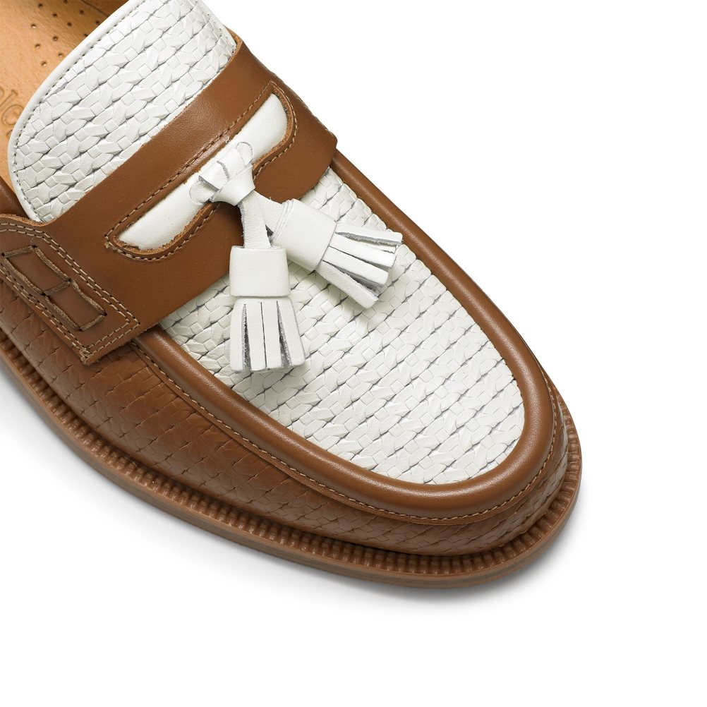Russell & Bromley Keeble 4 Tassel College Formella Skor Herr Bruna | YPHAW-3970