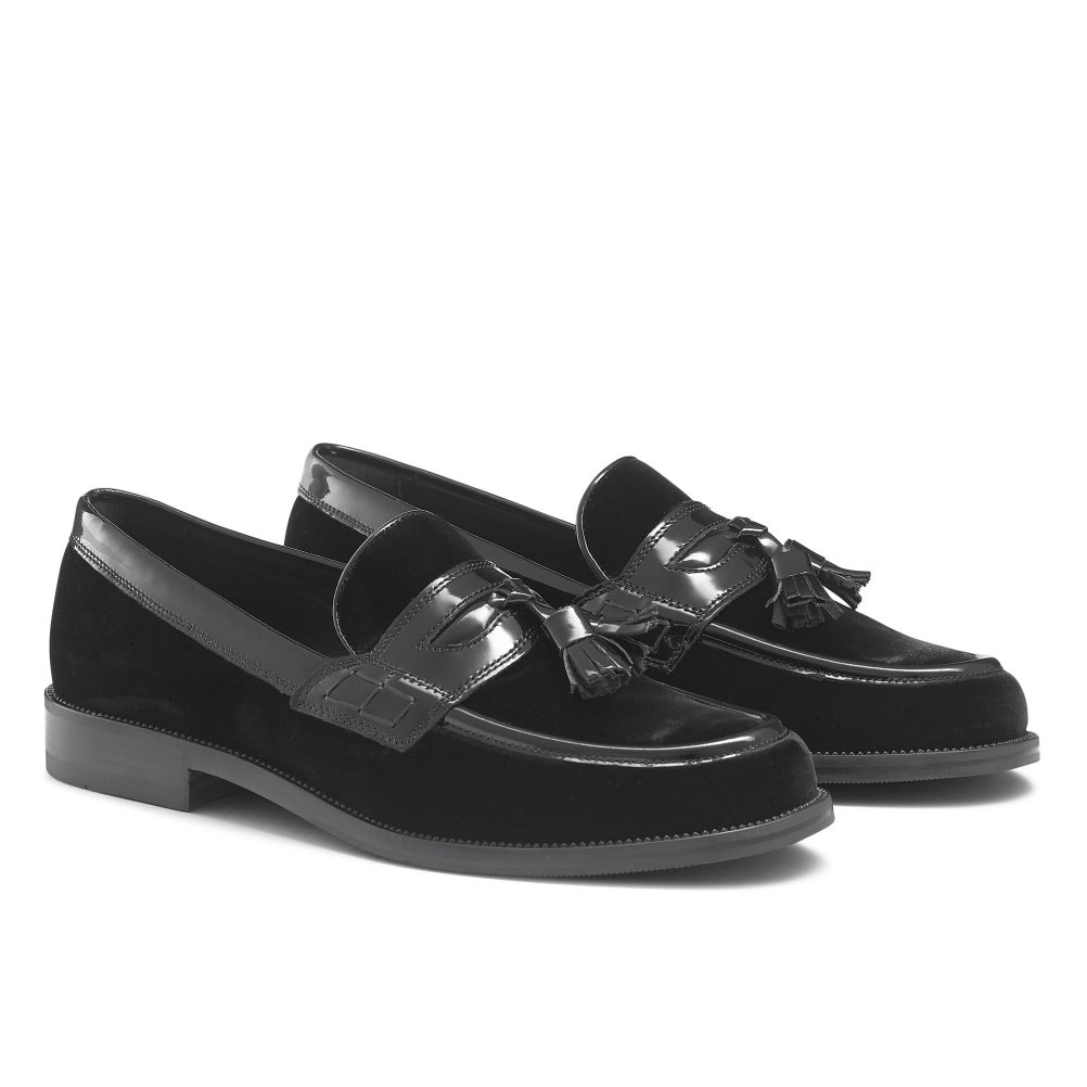 Russell & Bromley Keeble 4 Tassel College Formella Skor Herr Svarta | ZTCAI-7152