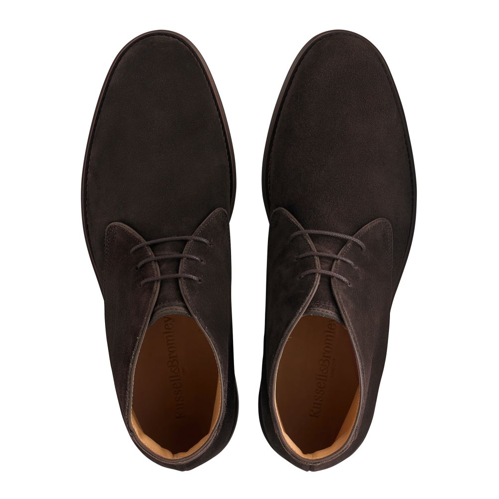 Russell & Bromley Klassiska Ökenboots Herr Choklad | XJUKO-3167