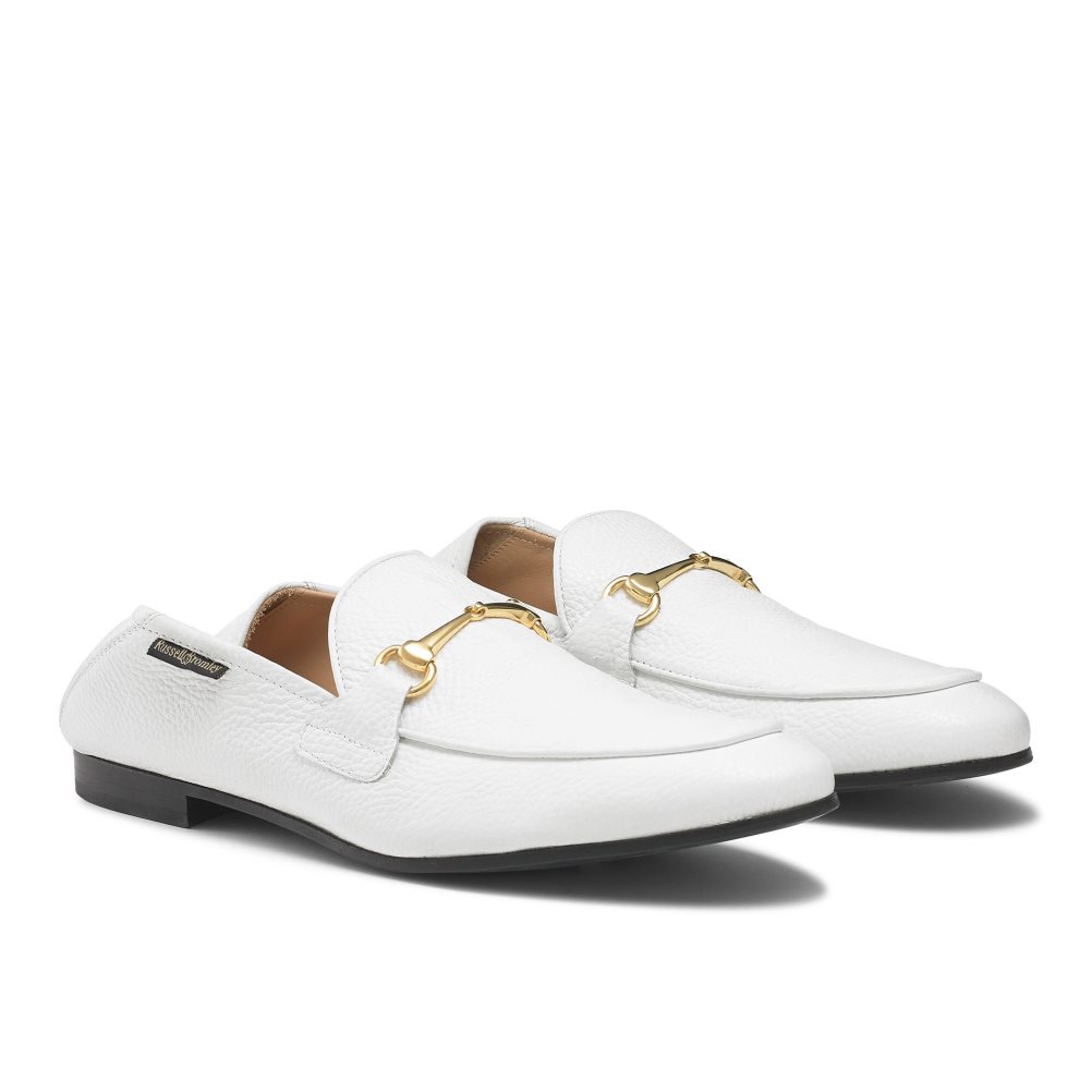 Russell & Bromley Loafer M Snaffle Formella Skor Herr Vita | MBDWF-3124