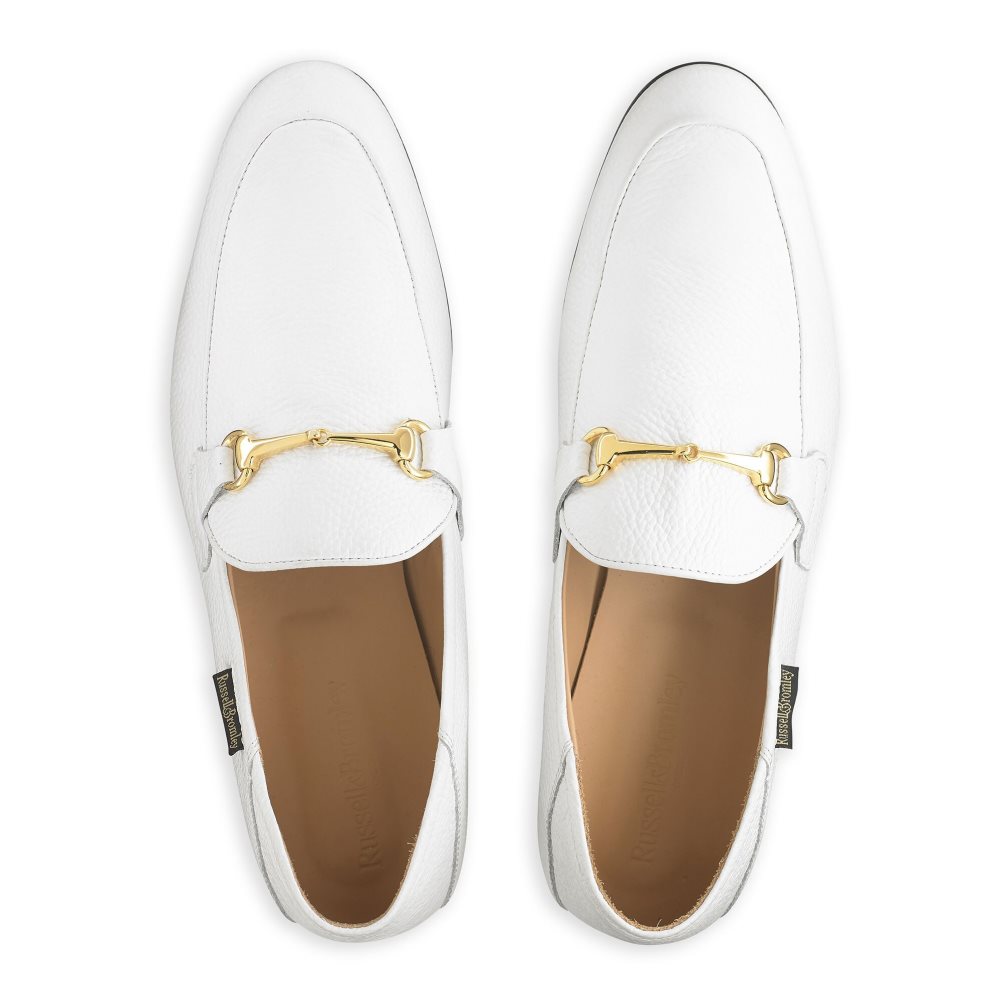 Russell & Bromley Loafer M Snaffle Formella Skor Herr Vita | MBDWF-3124
