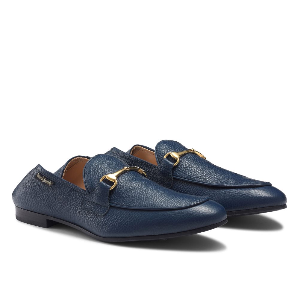 Russell & Bromley Loafer M Snaffle Formella Skor Herr Marinblå | NLVHE-2876