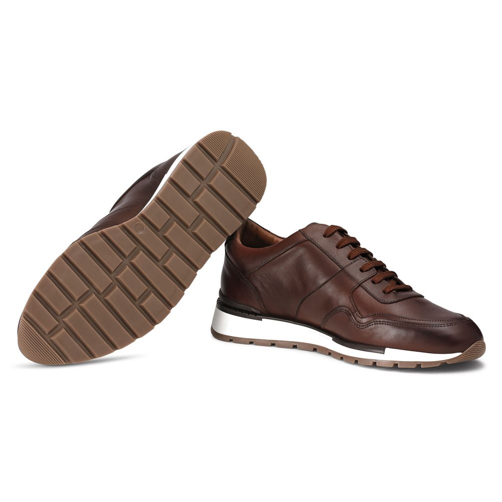 Russell & Bromley Lomond Spets-up Sneakers Herr Mörkbruna | ZESCI-8792