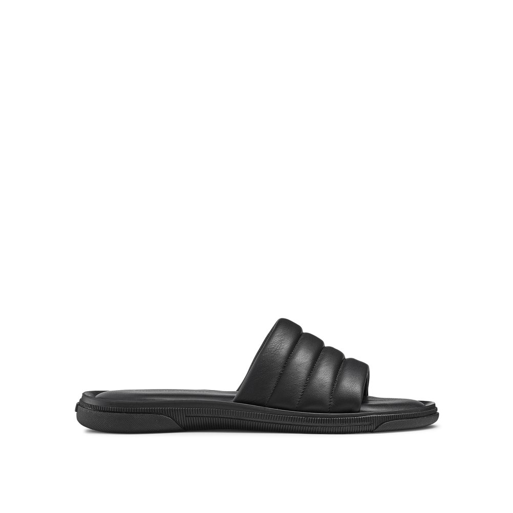 Russell & Bromley Luxe Luxury Padded Badtofflor Herr Svarta | FTQME-8732