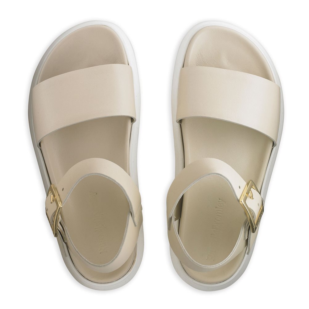 Russell & Bromley Miramar Tjock Platta Sandaler Dam Beige | DRAUQ-2107