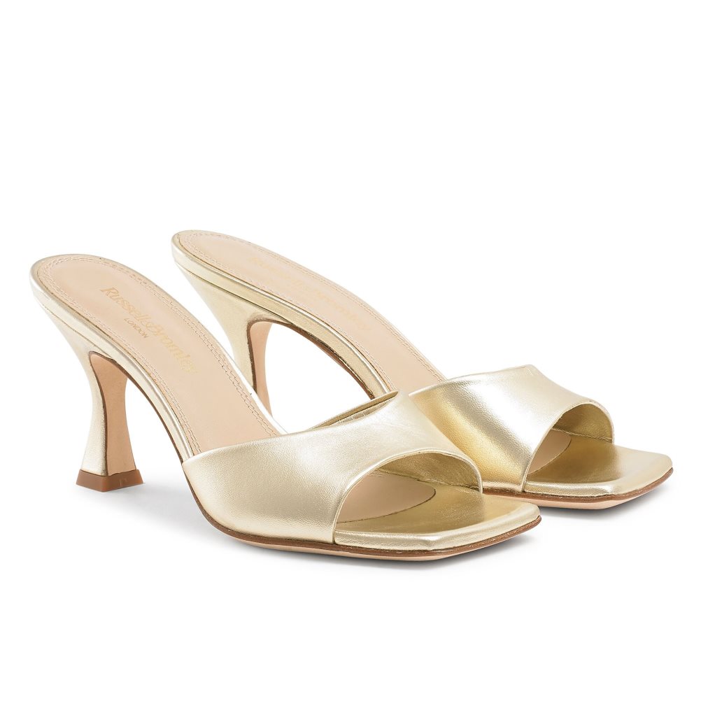 Russell & Bromley Mojito 90’s Klackar Mules Skor Dam Guld | CDEIM-2607