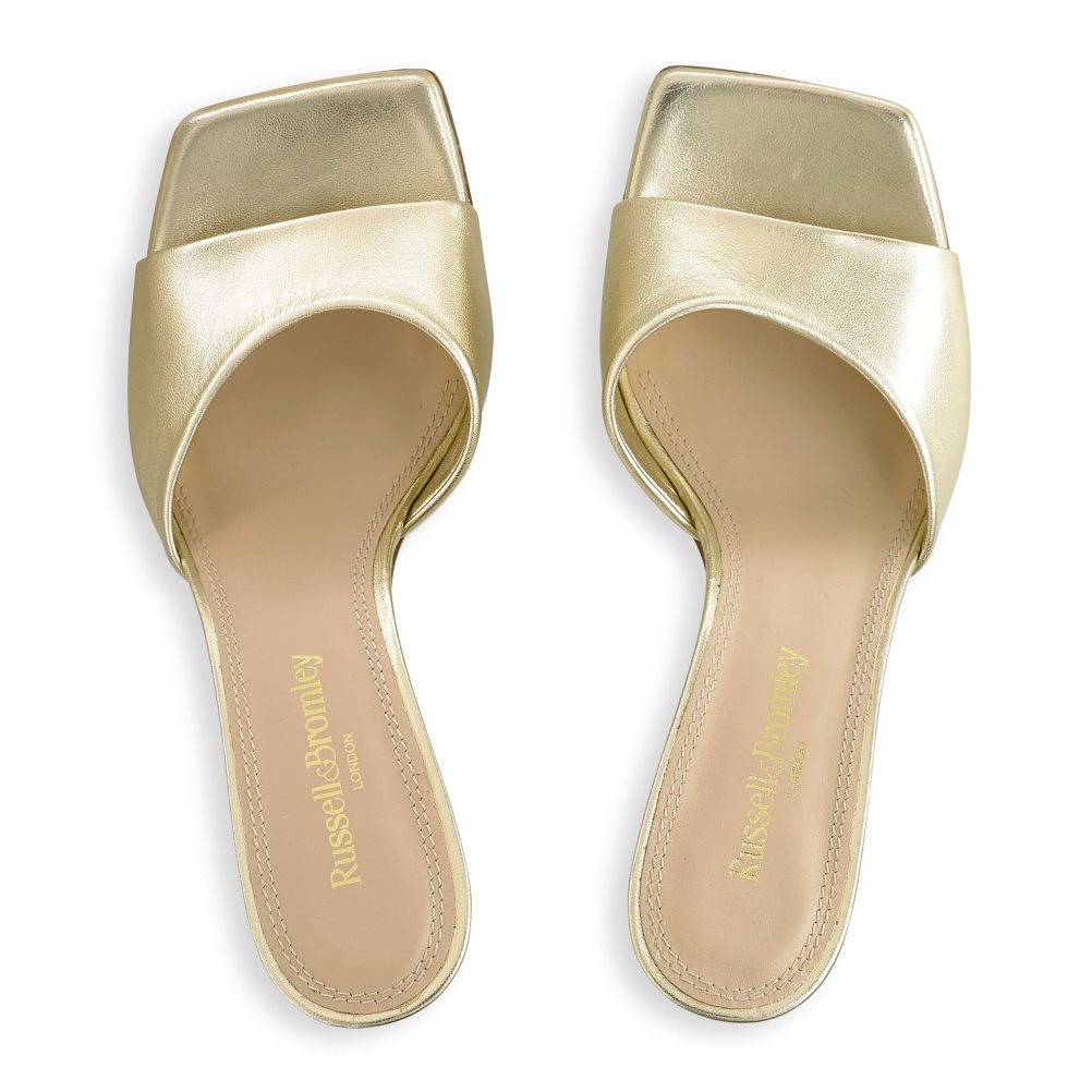 Russell & Bromley Mojito 90’s Klackar Mules Skor Dam Guld | CDEIM-2607