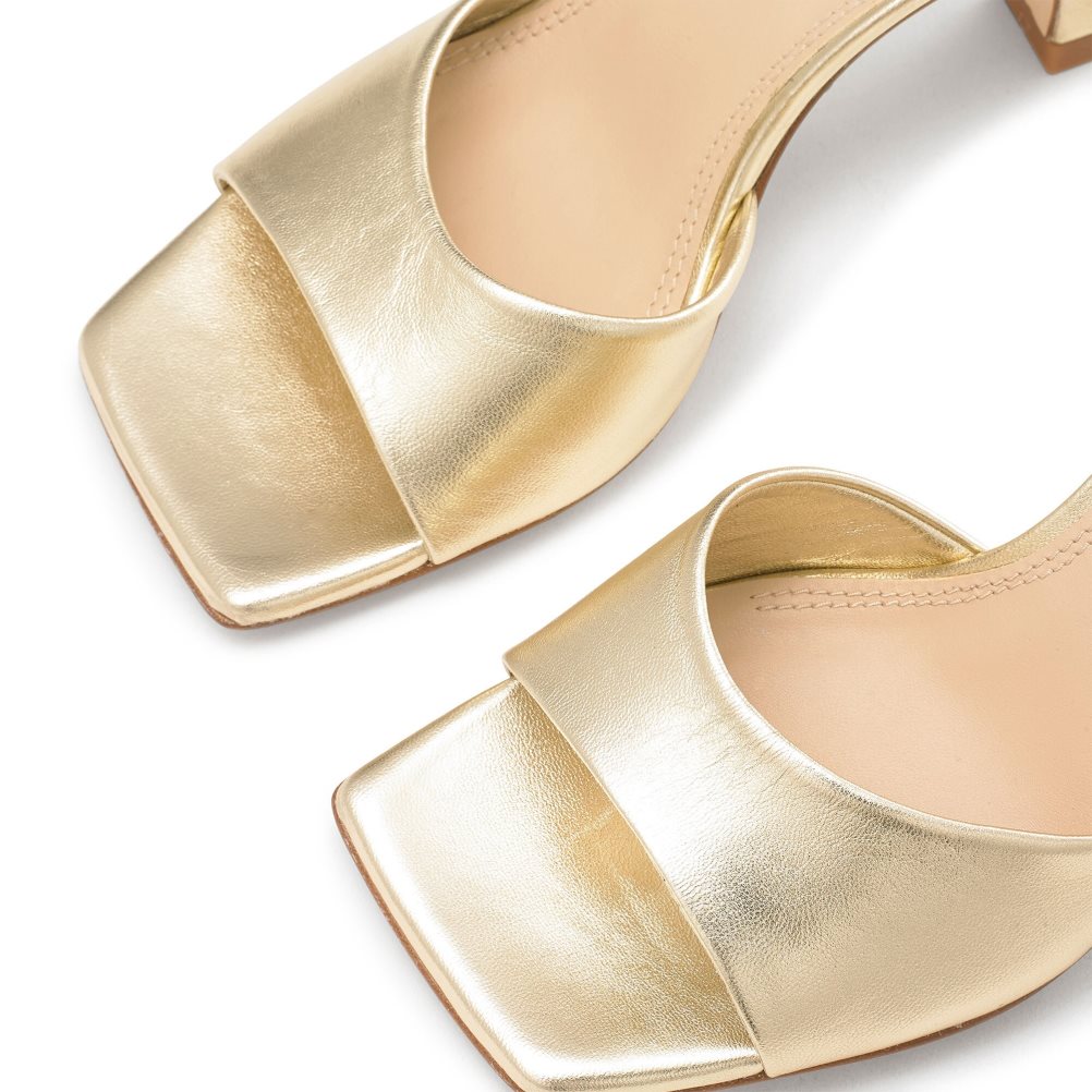 Russell & Bromley Mojito 90’s Klackar Mules Skor Dam Guld | CDEIM-2607