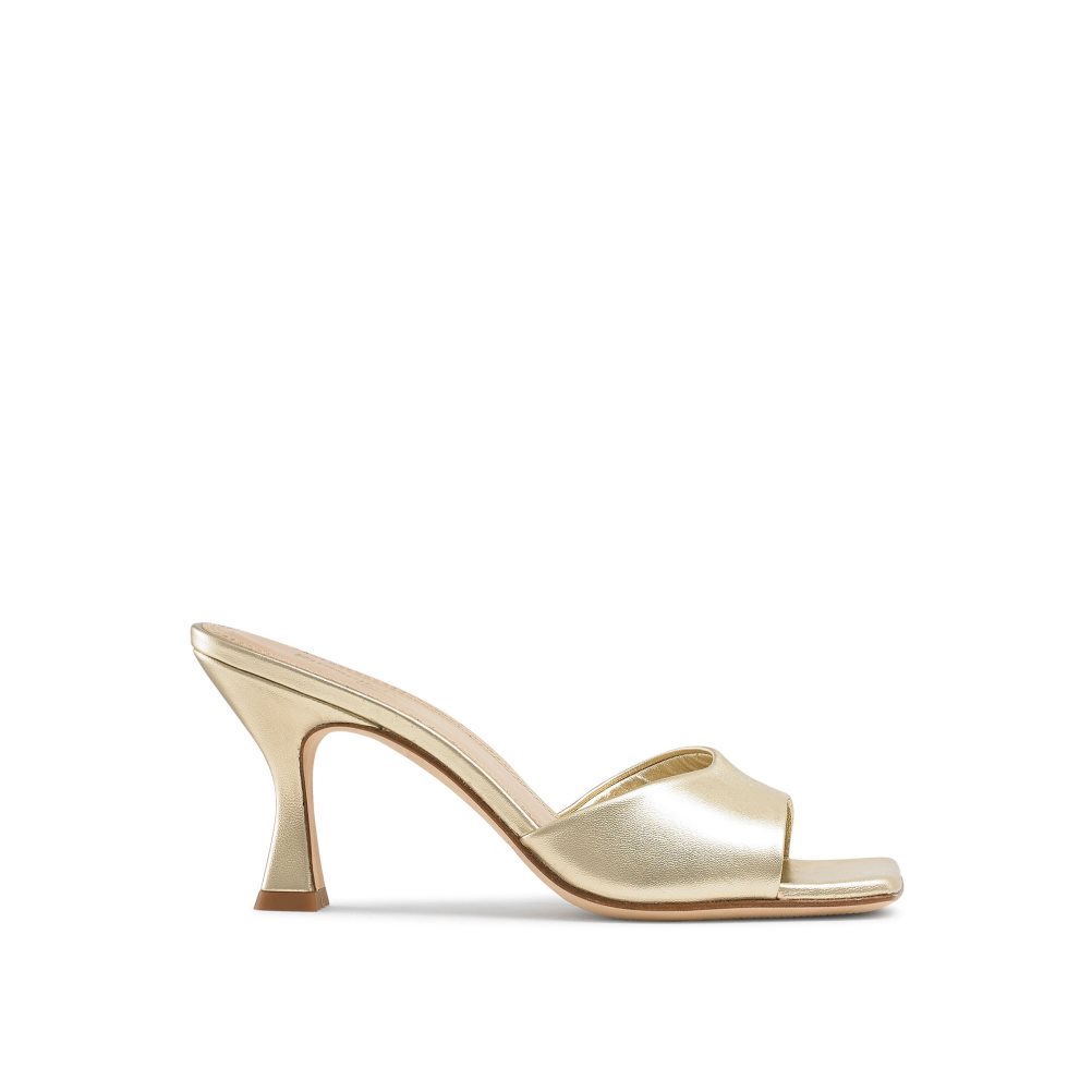Russell & Bromley Mojito 90’s Klackar Mules Skor Dam Guld | CDEIM-2607