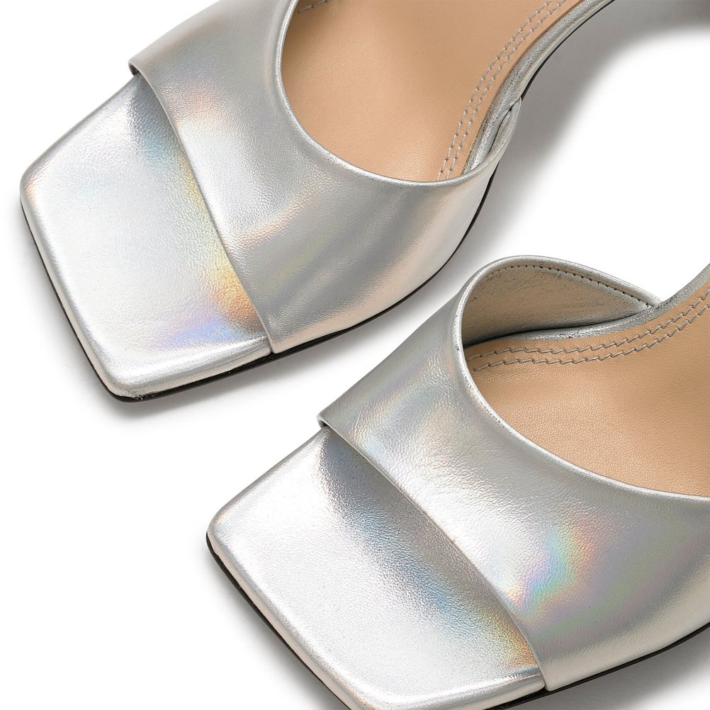 Russell & Bromley Mojito 90’s Klackar Mules Skor Dam Silver | DBKIG-1257