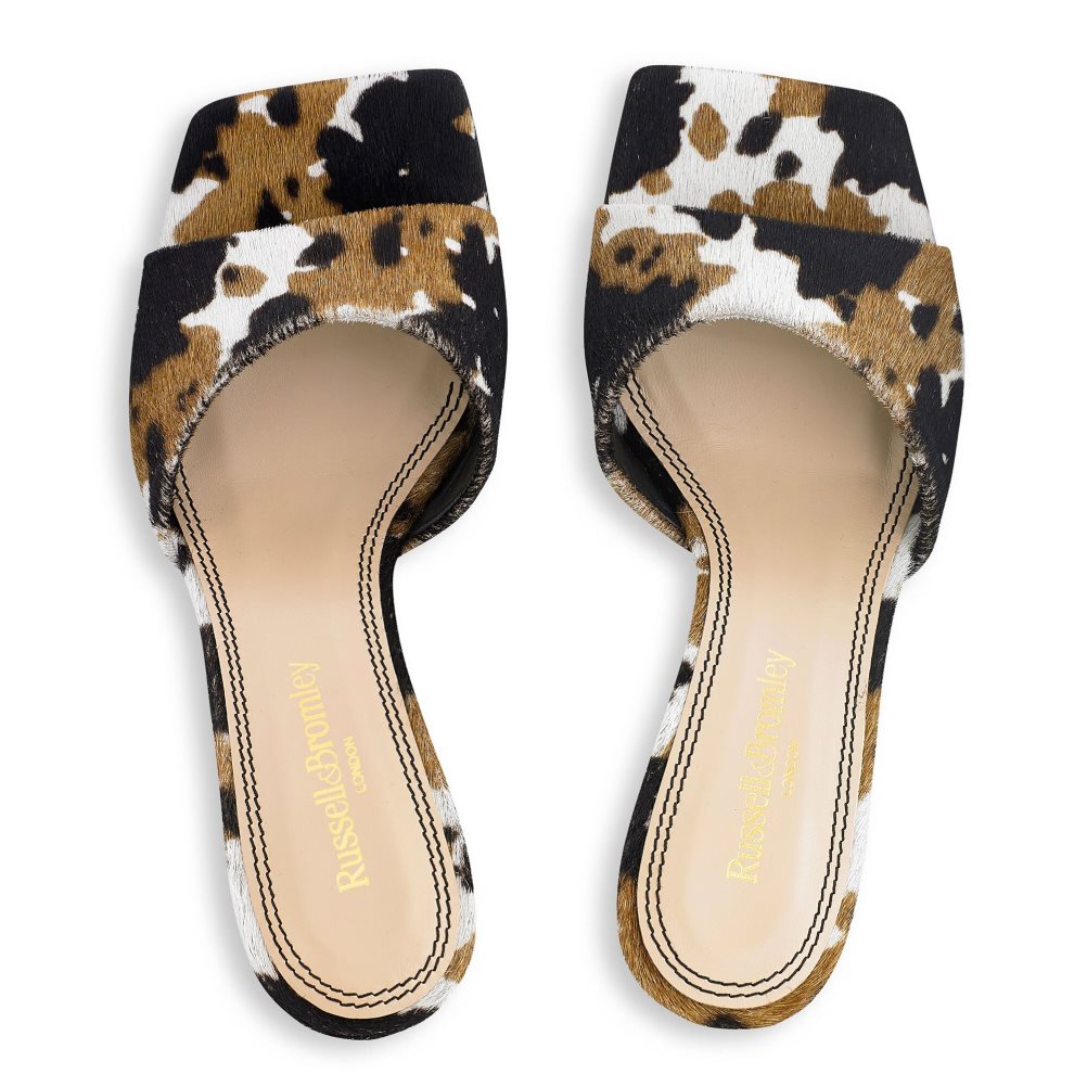 Russell & Bromley Mojito 90’s Klackar Mules Skor Dam Leopard | OLWVD-6349