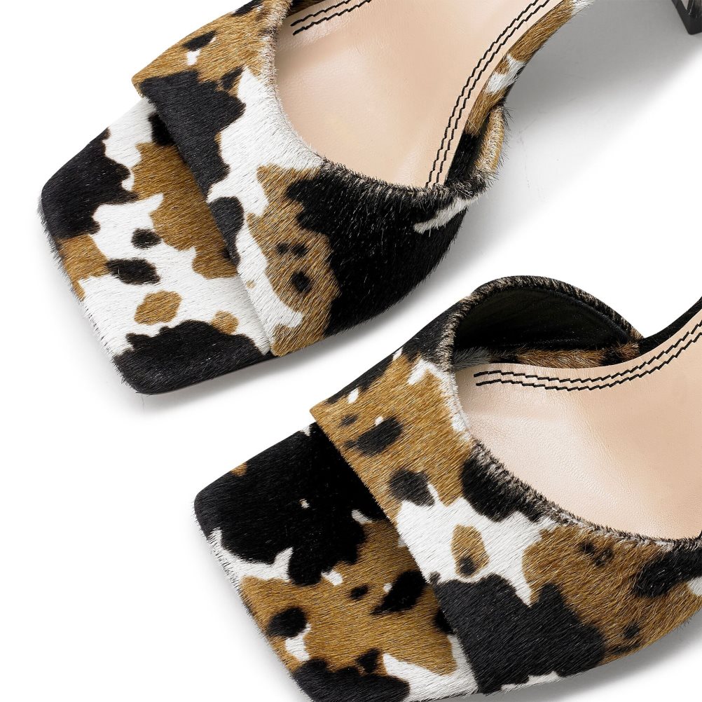 Russell & Bromley Mojito 90’s Klackar Mules Skor Dam Leopard | OLWVD-6349