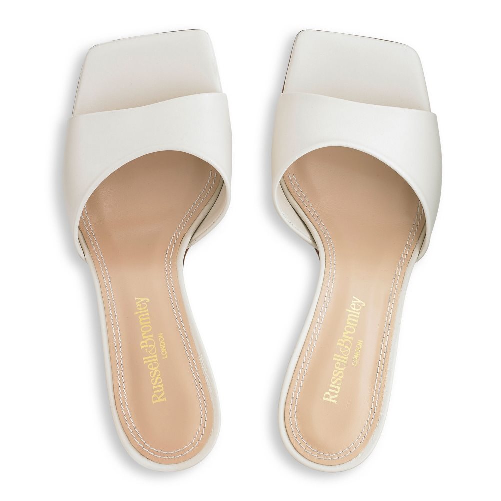 Russell & Bromley Mojito 90’s Klackar Mules Skor Dam Grädde | RAFXN-2638