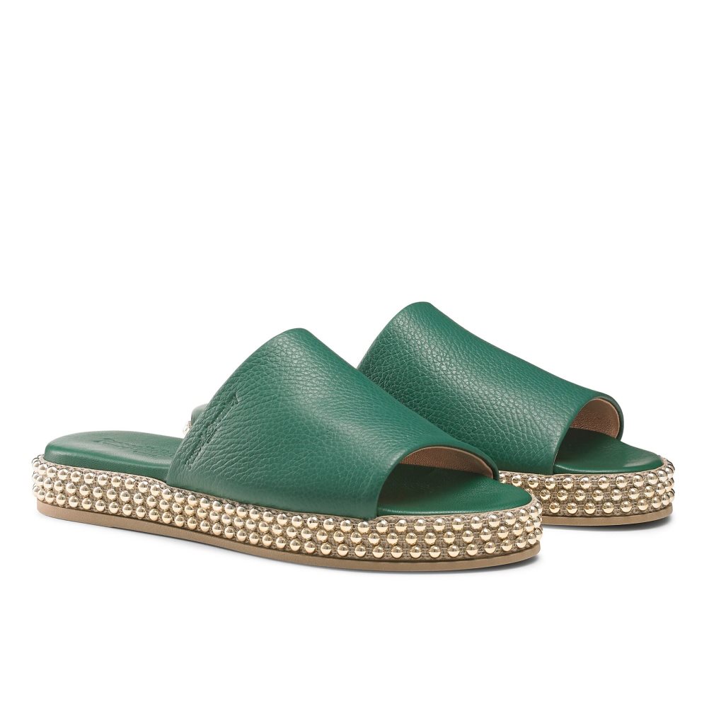 Russell & Bromley Moneypot Platta Sandaler Dam Gröna | VQHOL-1843