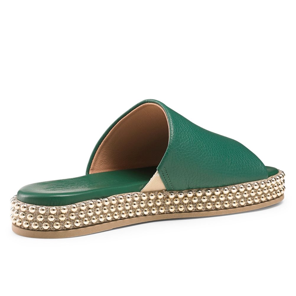 Russell & Bromley Moneypot Platta Sandaler Dam Gröna | VQHOL-1843