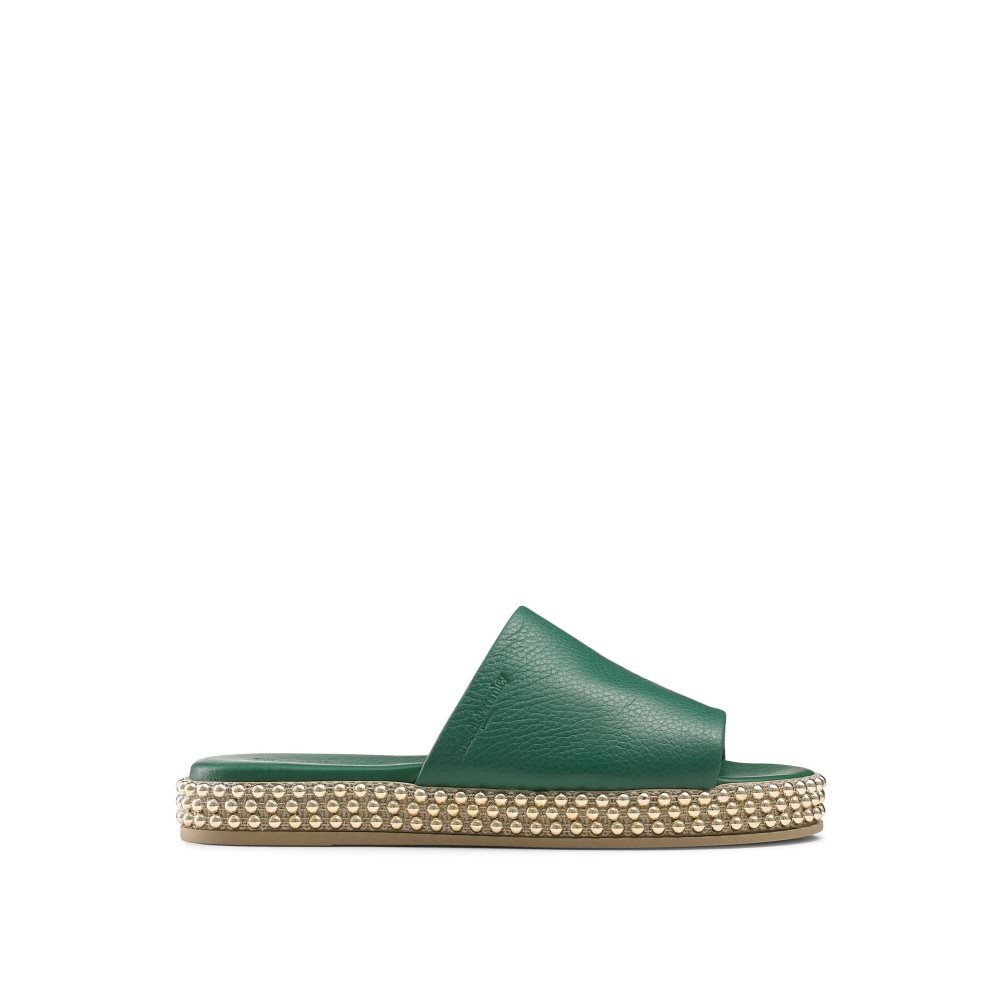 Russell & Bromley Moneypot Platta Sandaler Dam Gröna | VQHOL-1843