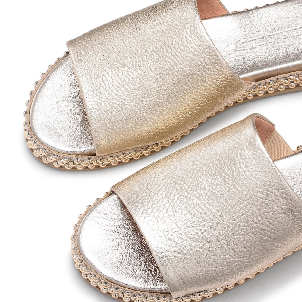 Russell & Bromley Moneypot Platta Sandaler Dam Guld | YMQAH-6208