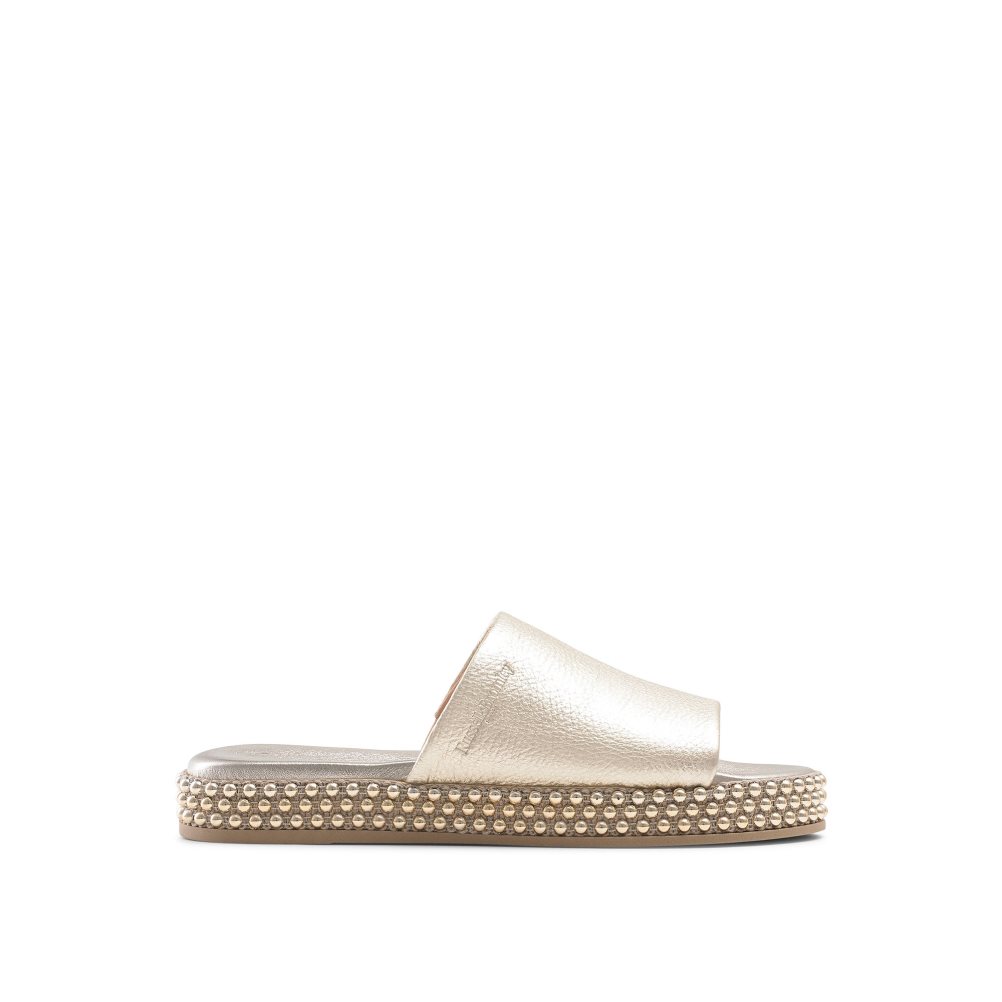 Russell & Bromley Moneypot Platta Sandaler Dam Guld | YMQAH-6208