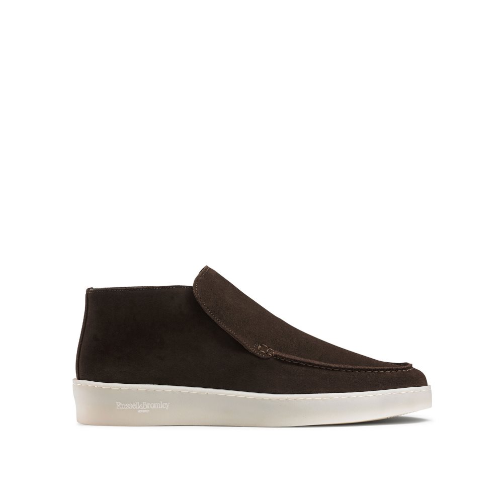 Russell & Bromley Monterey Slip On Chukka Stövlar Herr Choklad | CTUKJ-8964