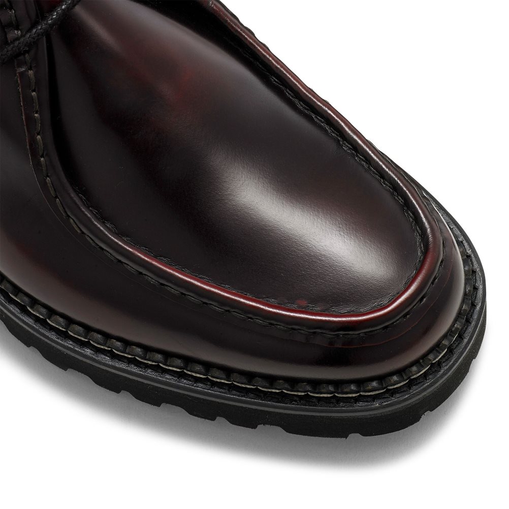 Russell & Bromley Montreal Derby Spets-up Formella Skor Herr Vinröda | OHKJE-6392