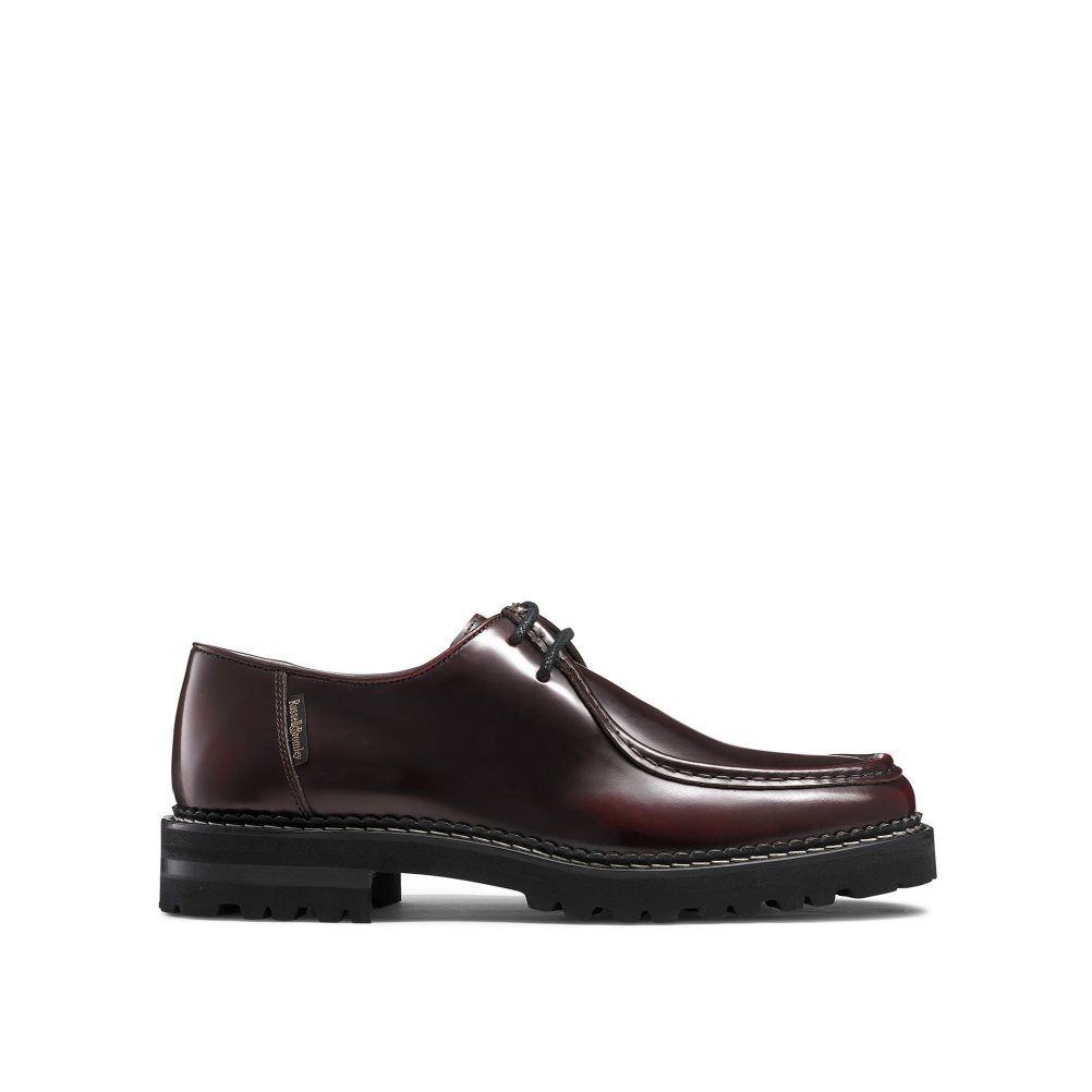 Russell & Bromley Montreal Derby Spets-up Formella Skor Herr Vinröda | OHKJE-6392