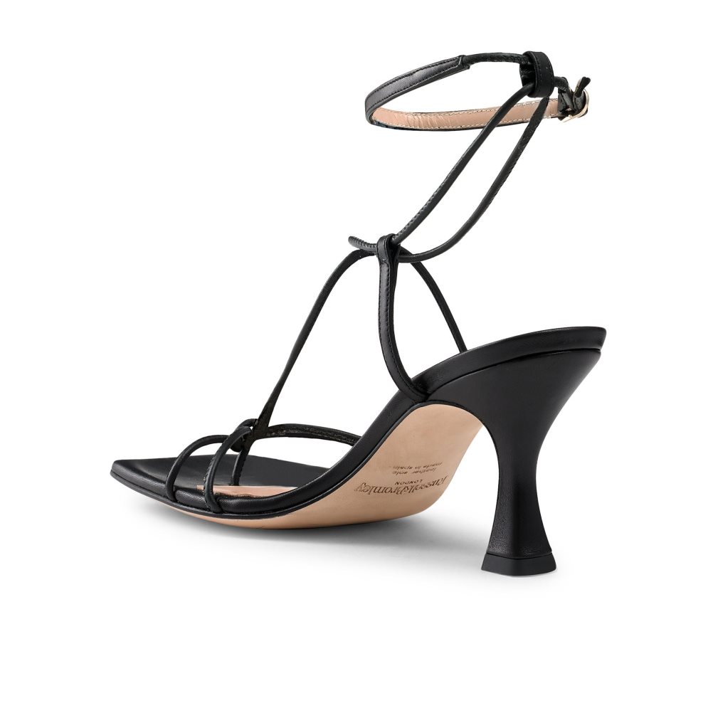 Russell & Bromley Noodles Skinny Rem Sandaler Klack Dam Svarta | MFZOP-6142