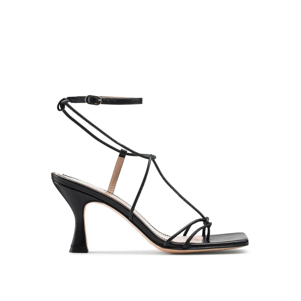 Russell & Bromley Noodles Skinny Rem Sandaler Klack Dam Svarta | MFZOP-6142