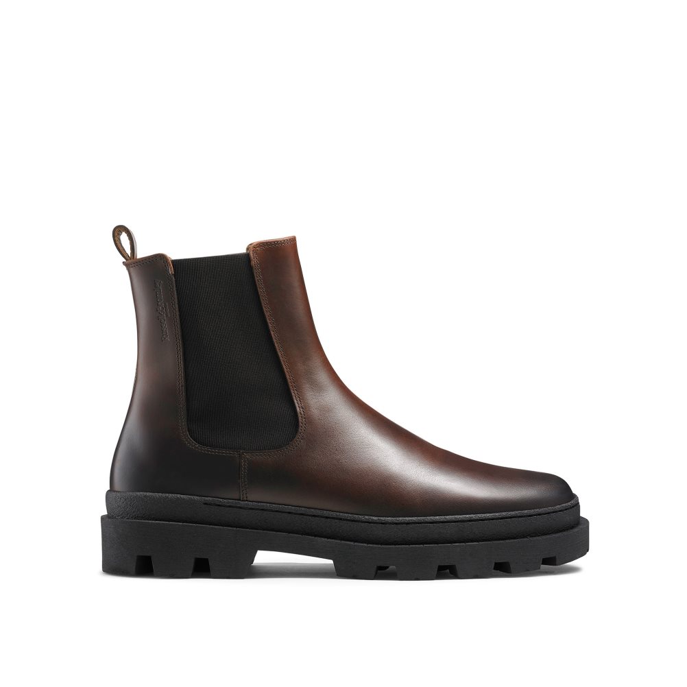 Russell & Bromley Off Grid Tjock Sole Chelsea Stövlar Herr Mörkbruna | DCHNV-6457