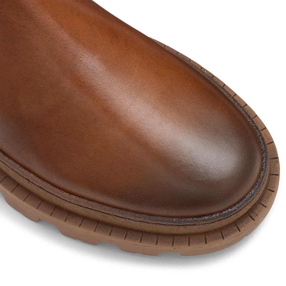 Russell & Bromley Off Grid Tjock Sole Chelsea Stövlar Herr Bruna | HIRSX-8307