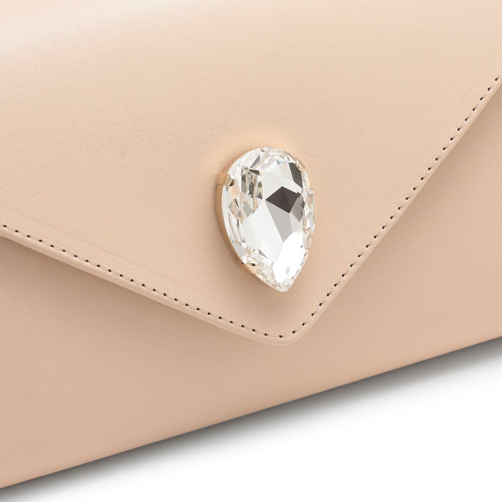 Russell & Bromley Olympia Gem Clutch Väska Dam Beige | YKCQP-0862