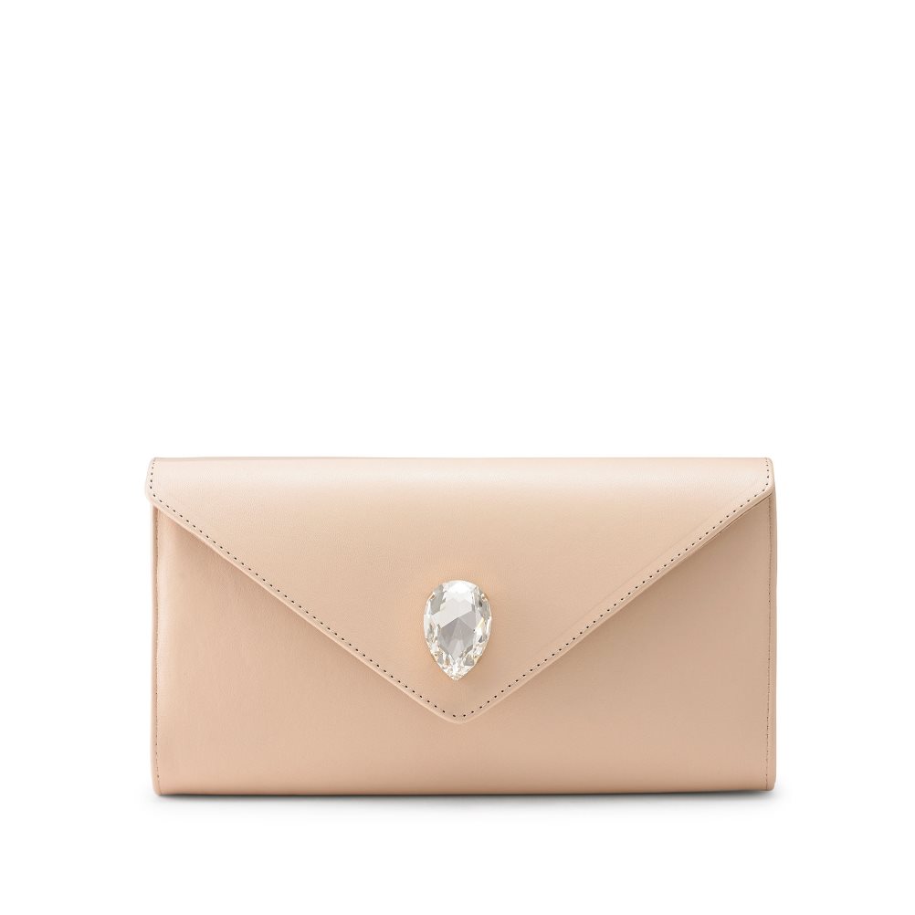 Russell & Bromley Olympia Gem Clutch Väska Dam Beige | YKCQP-0862