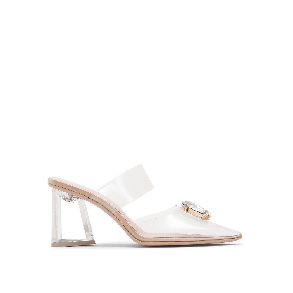 Russell & Bromley Olympia Vinyl Gem Mules Skor Dam Silver | MZWPF-3219