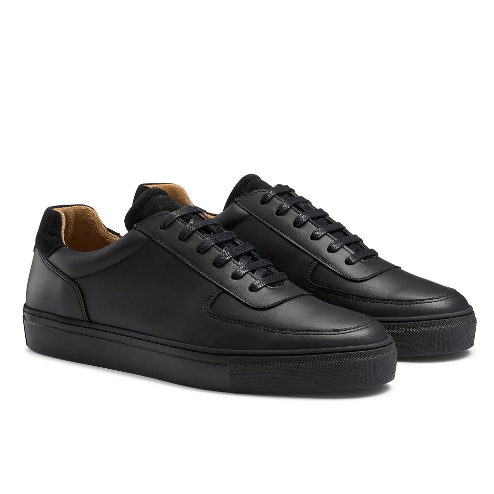 Russell & Bromley Outfield Spets Up Sneakers Herr Svarta | VIURB-9462