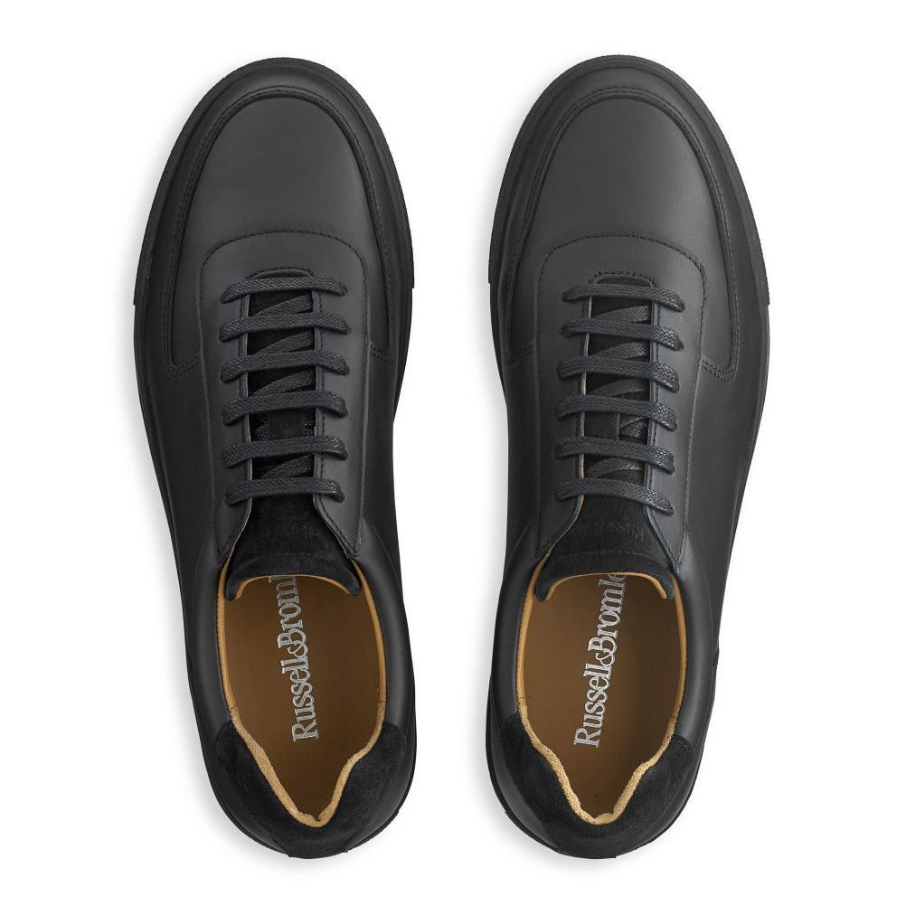 Russell & Bromley Outfield Spets Up Sneakers Herr Svarta | VIURB-9462