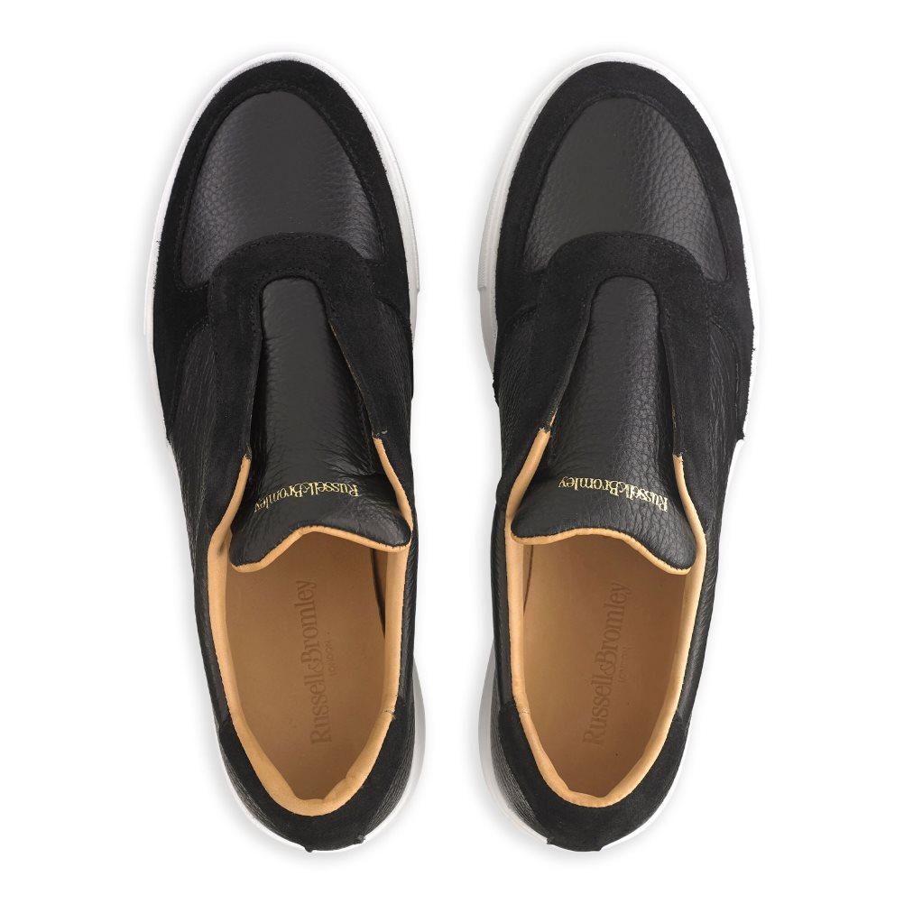 Russell & Bromley Park Ave Laceless Platform Skor Dam Svarta | QGVAU-4650