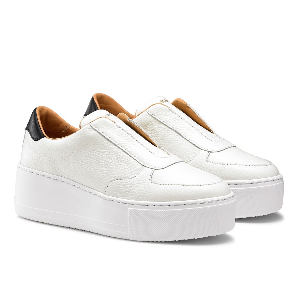 Russell & Bromley Park Ave Laceless Platform Skor Dam Vita | RANOV-0354