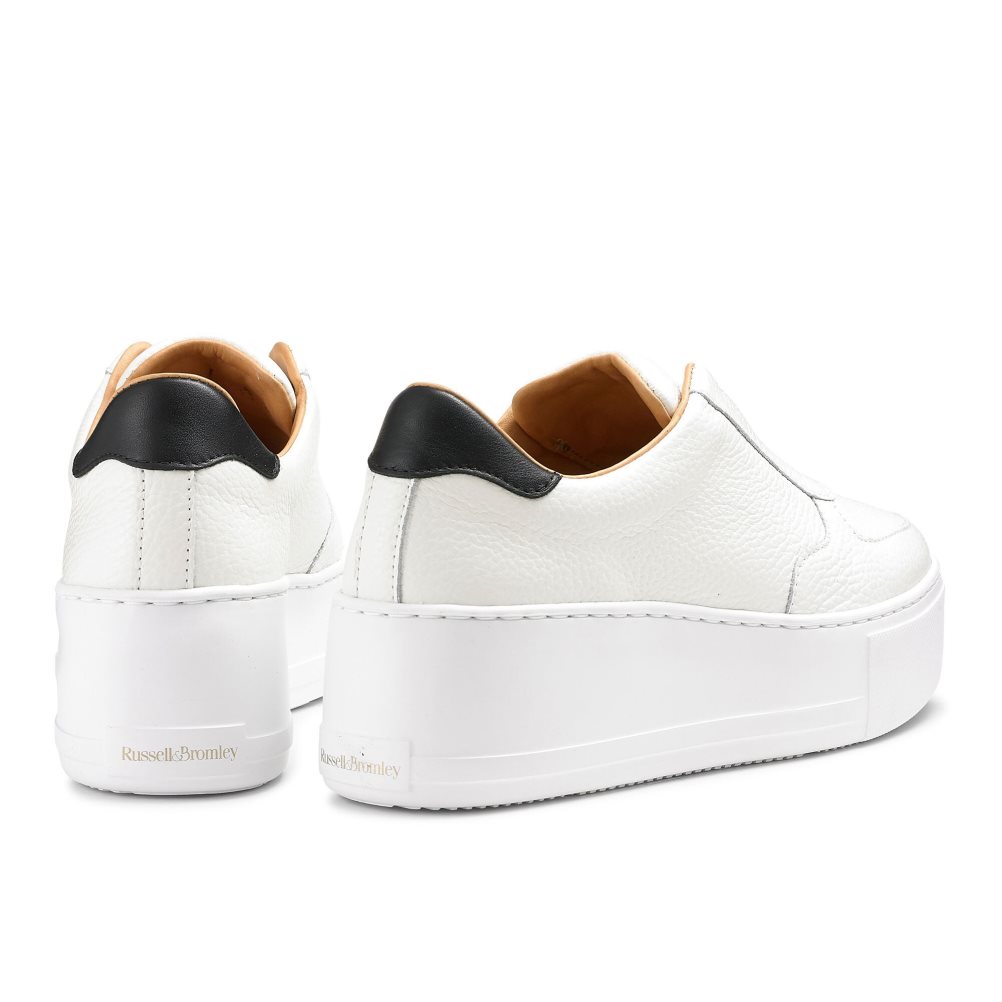 Russell & Bromley Park Ave Laceless Platform Skor Dam Vita | RANOV-0354