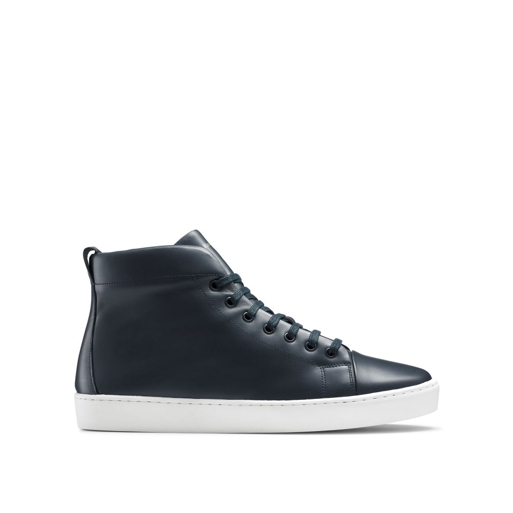 Russell & Bromley Park Hi M High Top Sneakers Herr Marinblå | SKFEJ-1984