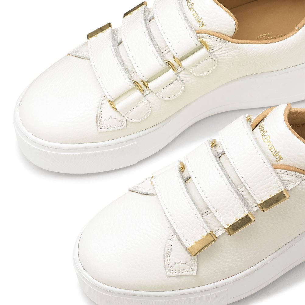 Russell & Bromley Parktrio Kardborreband Rem Platform Skor Dam Vita | WELCM-9425