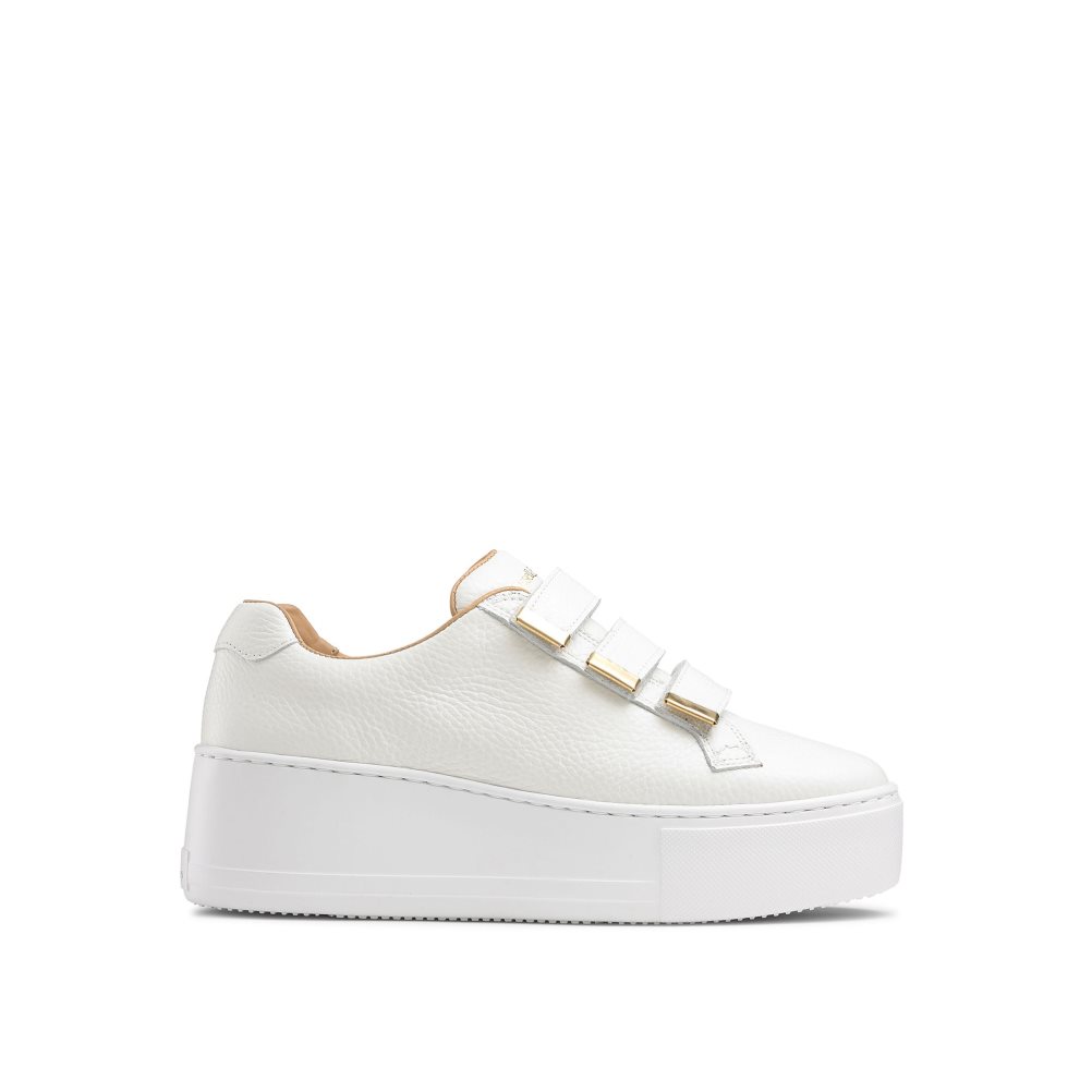 Russell & Bromley Parktrio Kardborreband Rem Platform Skor Dam Vita | WELCM-9425