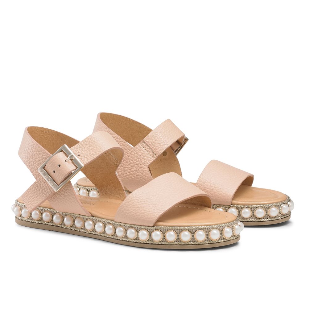 Russell & Bromley Pearljam Pearl Two Part Platta Sandaler Dam Rosa | IKZLO-7523