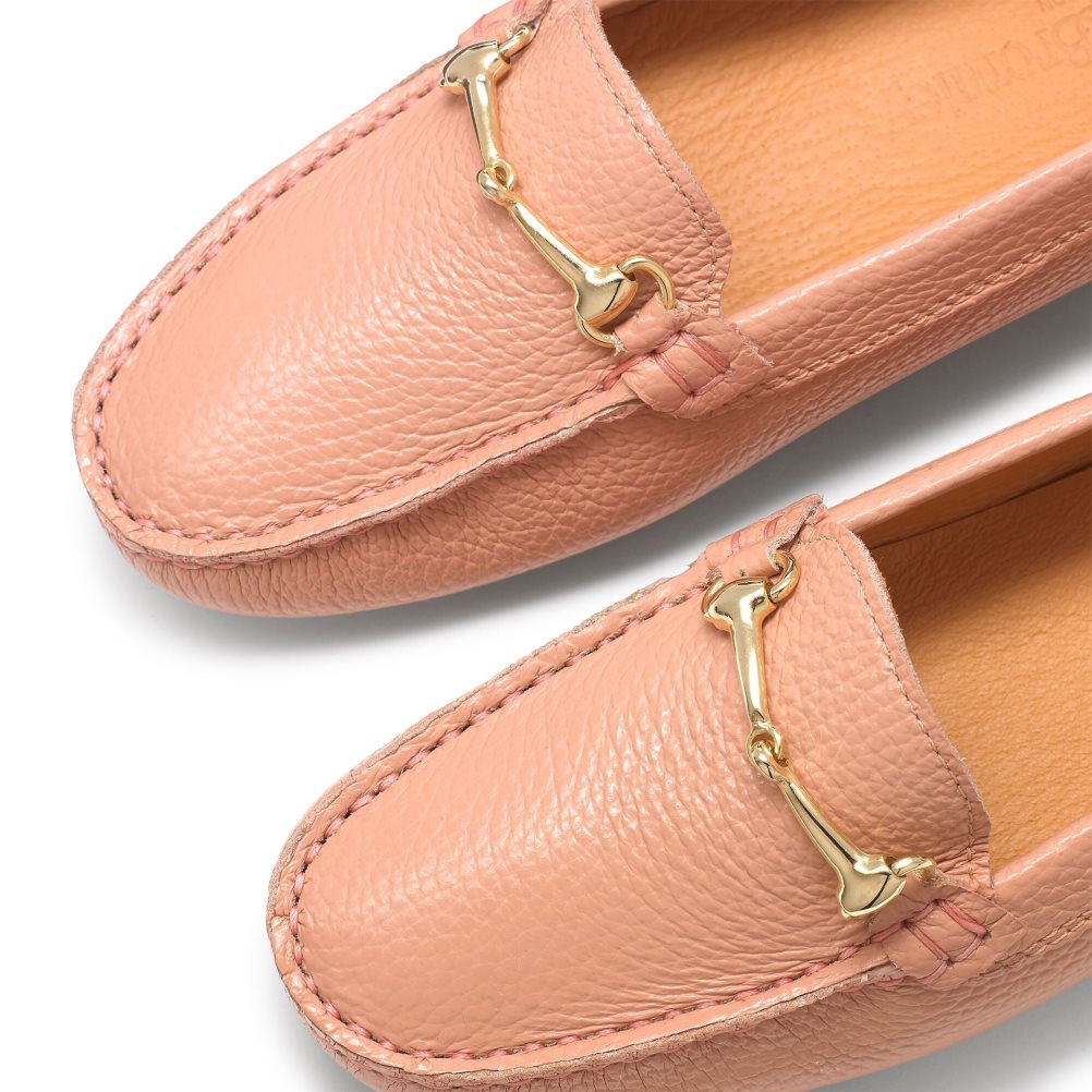 Russell & Bromley Piazza Snaffle Trim Driver Loafers Dam Rosa | QAGJU-9073